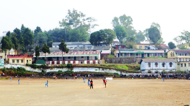 Waxen CC vs Juggernauts match in progress at local ground, Wokha on January 12.